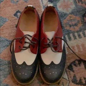 7th Heaven Michael Fluevog brogues tri-colored